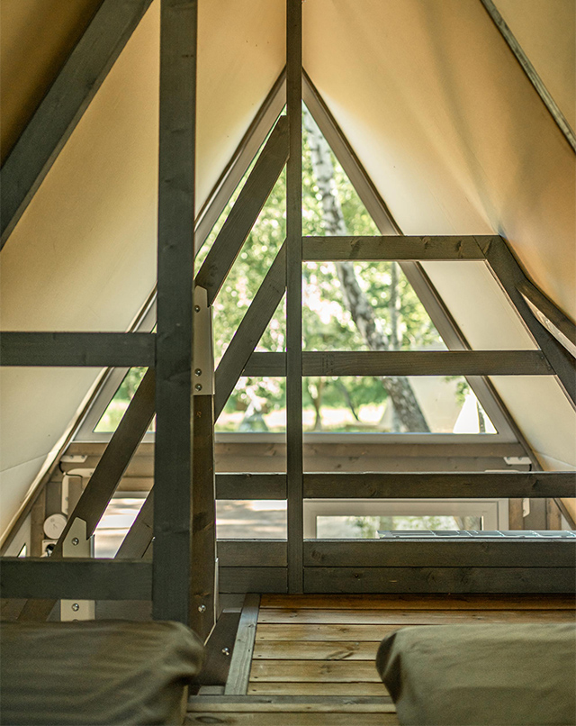 heaven glamping telts Otrā stāva labiekārtojums